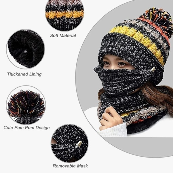 Winter hat set Nwt knit beanie cap and neck cover - Picture 8 of 8